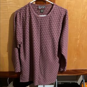 New York Style Textured Long Sleeve Top